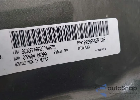 2013 Fiat 500 Pop из США, поврежденный, VIN 3C3CFFAR6DT740659